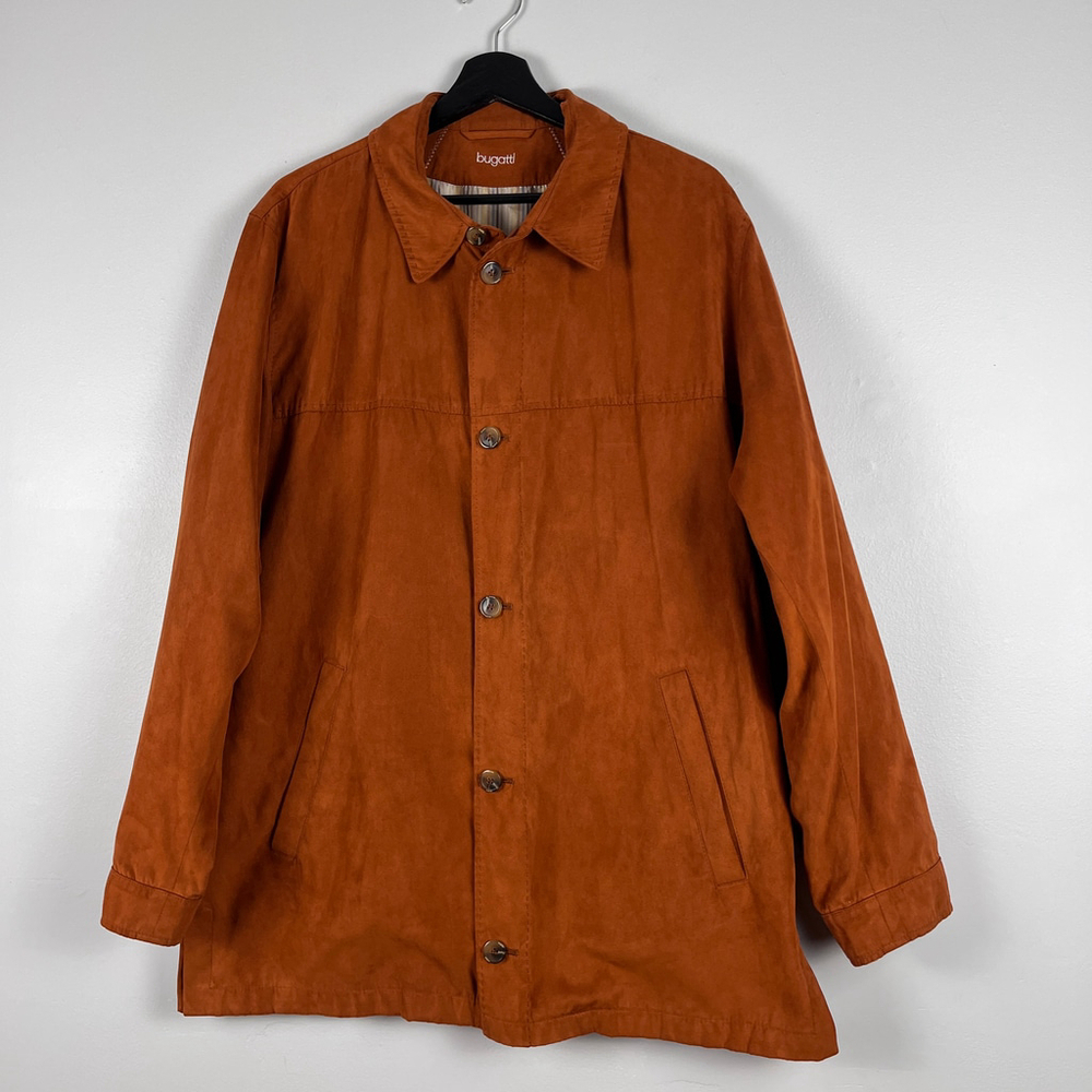 atti lightweight casual button up jacket made in Germany rust size 40R